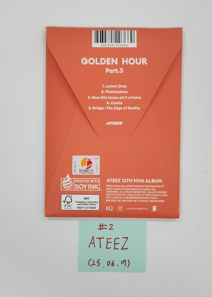 Ateez "Golden Hour : Part.3" - Hand Autographed(Signed) Promo Album [25.6.17]