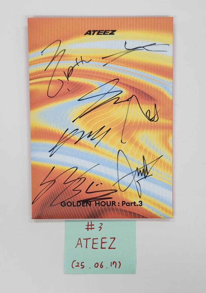 Ateez "Golden Hour : Part.3" - Hand Autographed(Signed) Promo Album [25.6.17]