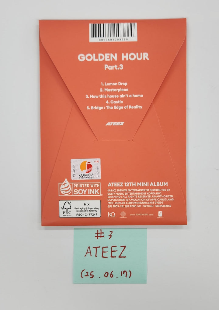 Ateez "Golden Hour : Part.3" - Hand Autographed(Signed) Promo Album [25.6.17]