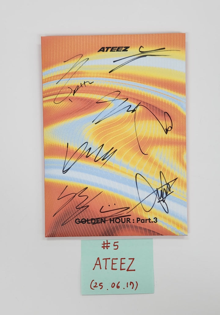 Ateez "Golden Hour : Part.3" - Hand Autographed(Signed) Promo Album [25.6.17]