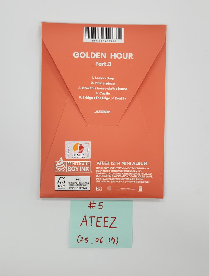 Ateez "Golden Hour : Part.3" - Hand Autographed(Signed) Promo Album [25.6.17]