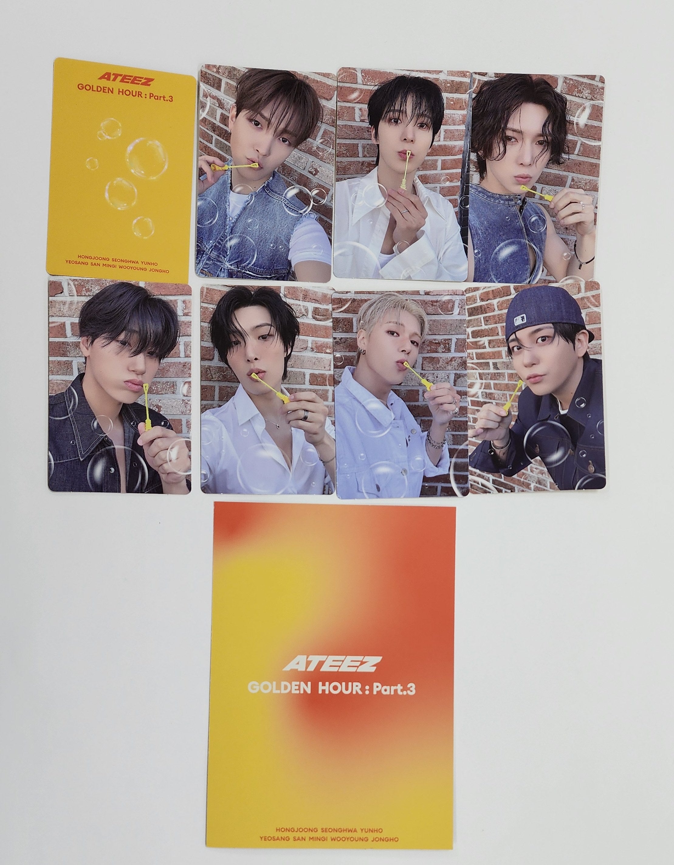 Ateez golden hour official makestar photocard red scape