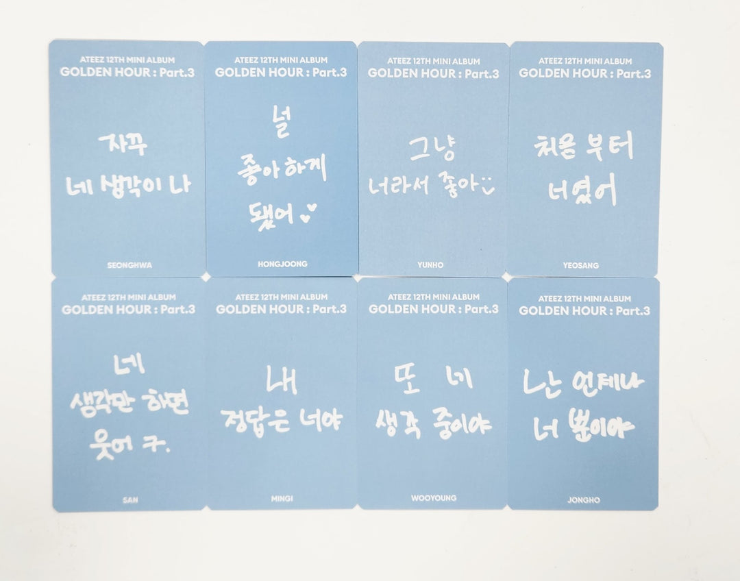 Ateez "GOLDEN HOUR : Part.3" - Music Art Fansign Event Photocard [Poca Ver.] [25.6.23]