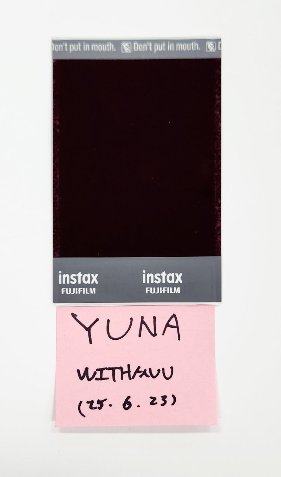 Yuna (Of ITZY) "Girls Will Be Girls" - Hand Autographed(Signed) Polaroid [25.6.23]