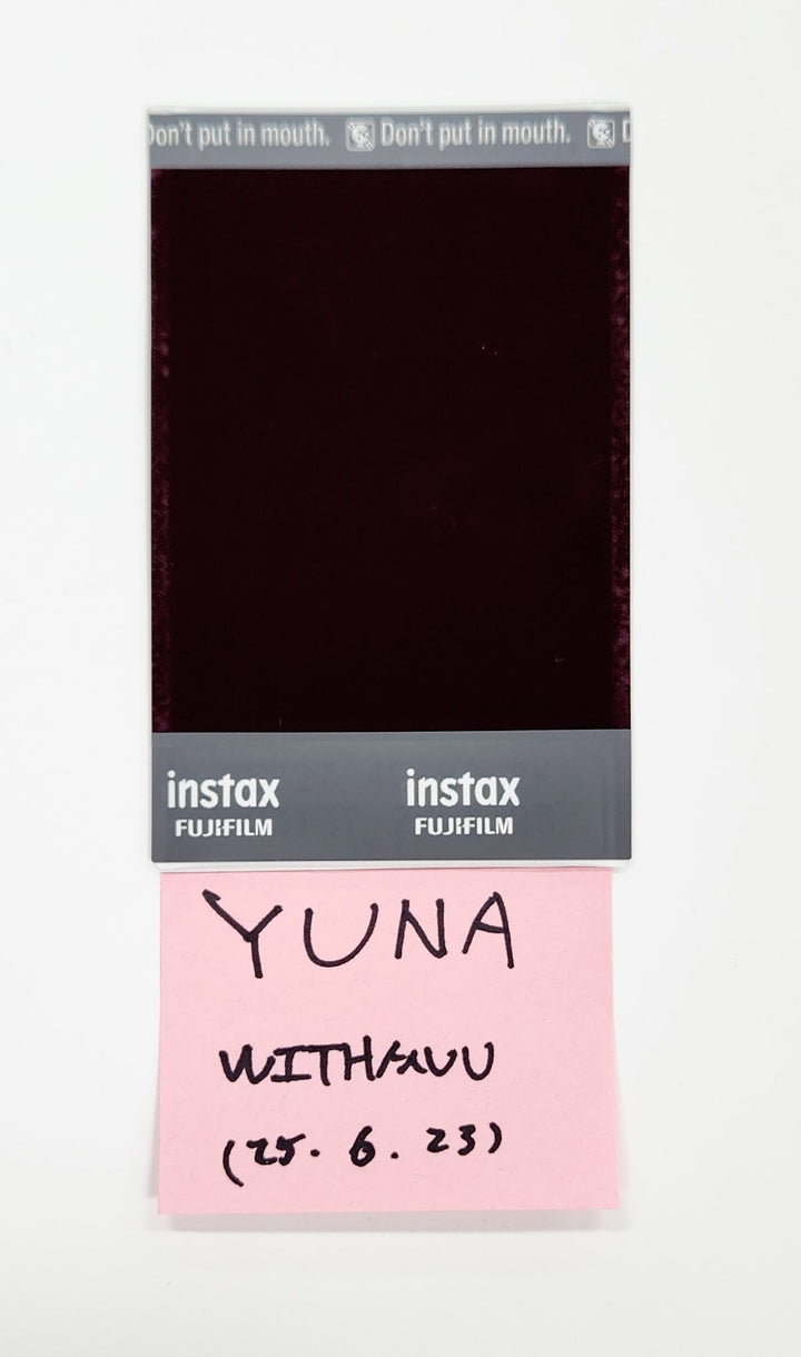 Yuna (Of ITZY) "Girls Will Be Girls" - Hand Autographed(Signed) Polaroid [25.6.23]