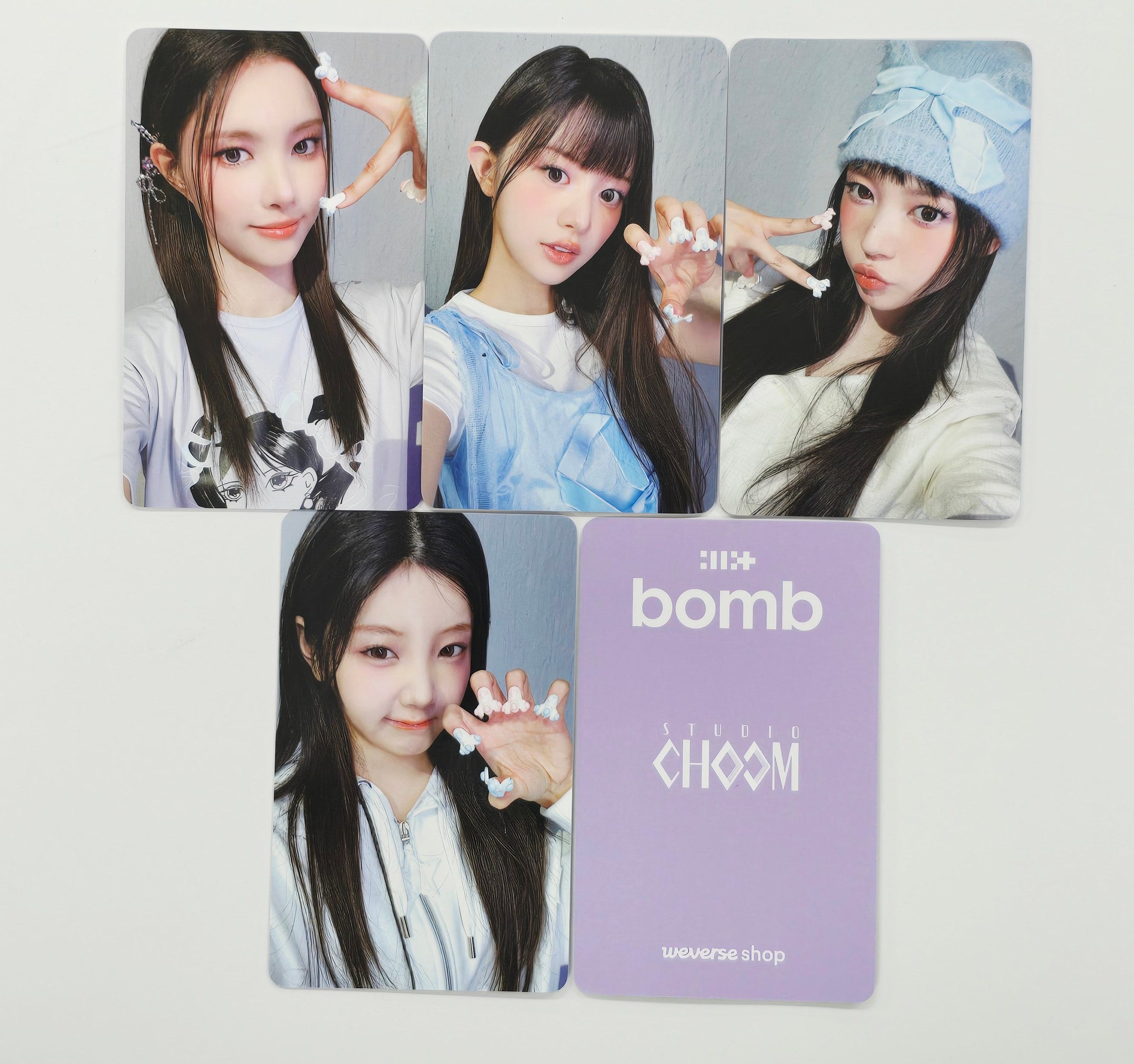 ILLIT bomb studio choom weverse トレカ　セット 아일릿 ILLIT 3rd Mini Album bomb OFFICIAL PHOTOCARD CARD