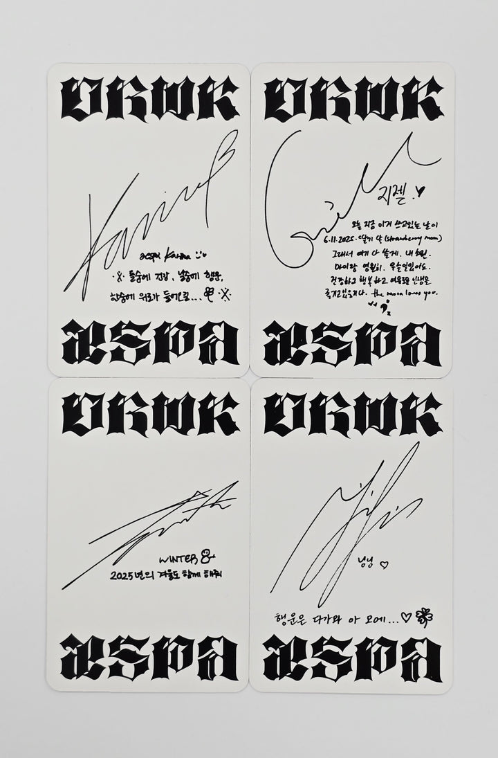 Aespa "Dirty Work" - Official Photocard [Dirty Code Ver.] [25.6.30]