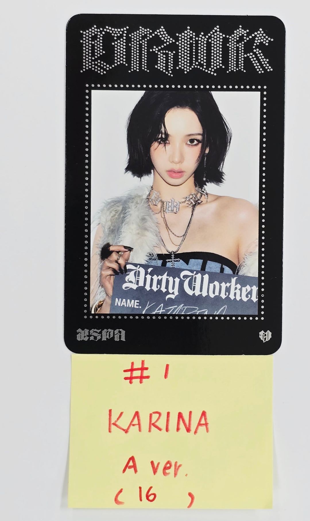 Aespa "Dirty Work" - Kwangya Seoul Pop-Up Official Trading Photocard [A Ver.] [25.6.30]