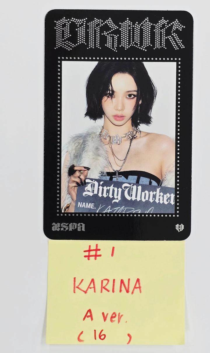 Aespa "Dirty Work" - Kwangya Seoul Pop-Up Official Trading Photocard [A Ver.] [25.6.30]