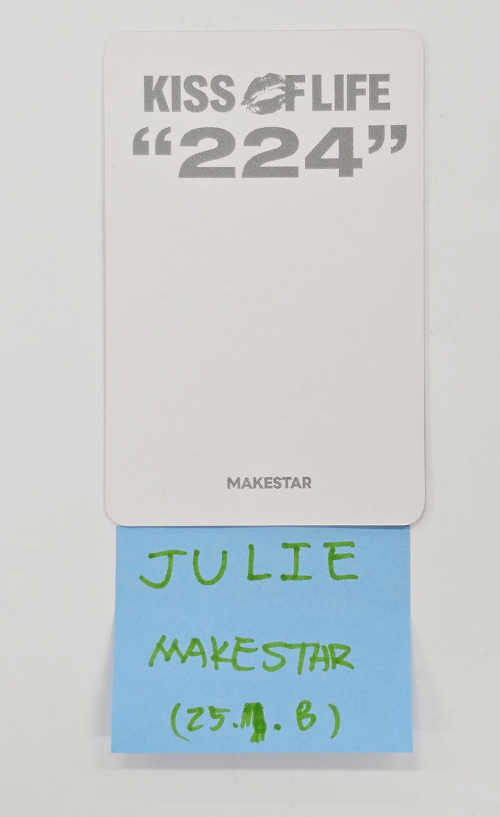 Julie (Of KISS OF LIFE) "224" - Hand Autographed(Signed) Photocard [25.7.8]