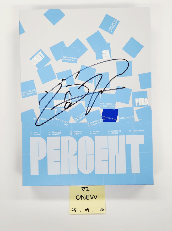 ifeye "sweet tang", ARrC "HOPE", ONEW "PERCENT", Rescene "Dearest" - Hand Autographed(signed) Promo Album [25.7.18]