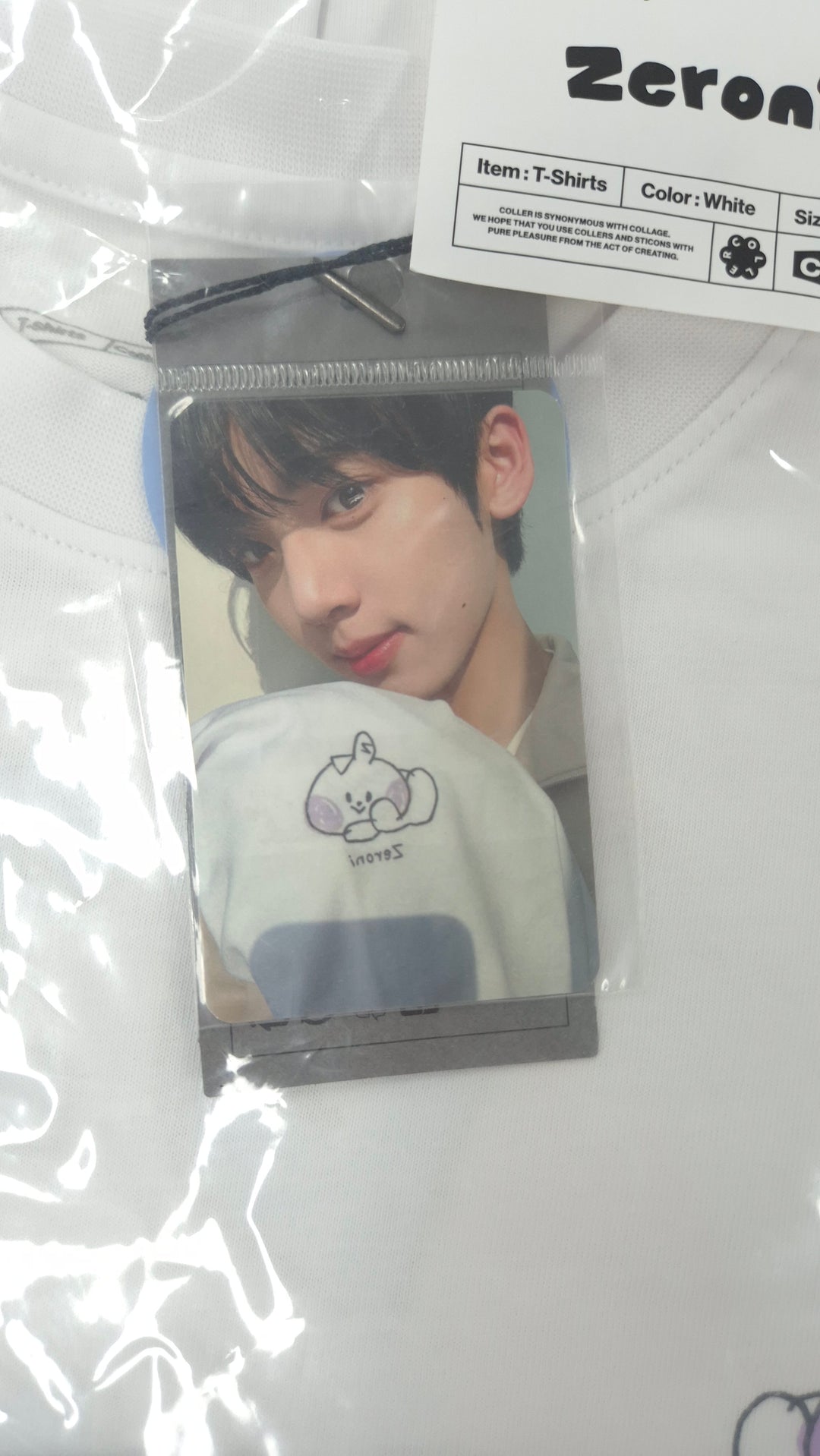 ZB1 X Line Friends square short-sleeved T-shirt HAN YUJIN  Size L )