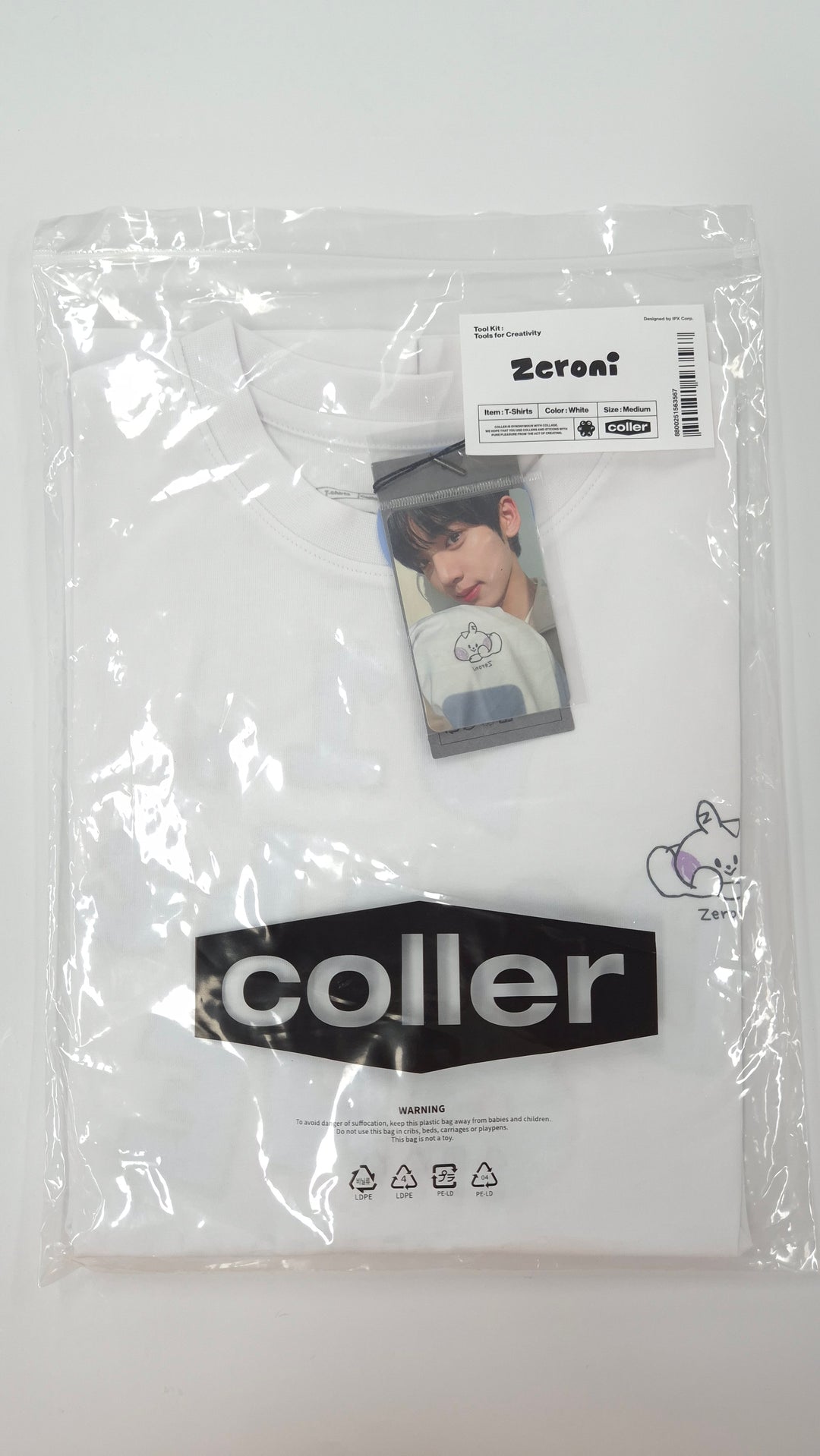 ZB1 X Line Friends square short-sleeved T-shirt HAN YUJIN  Size L )