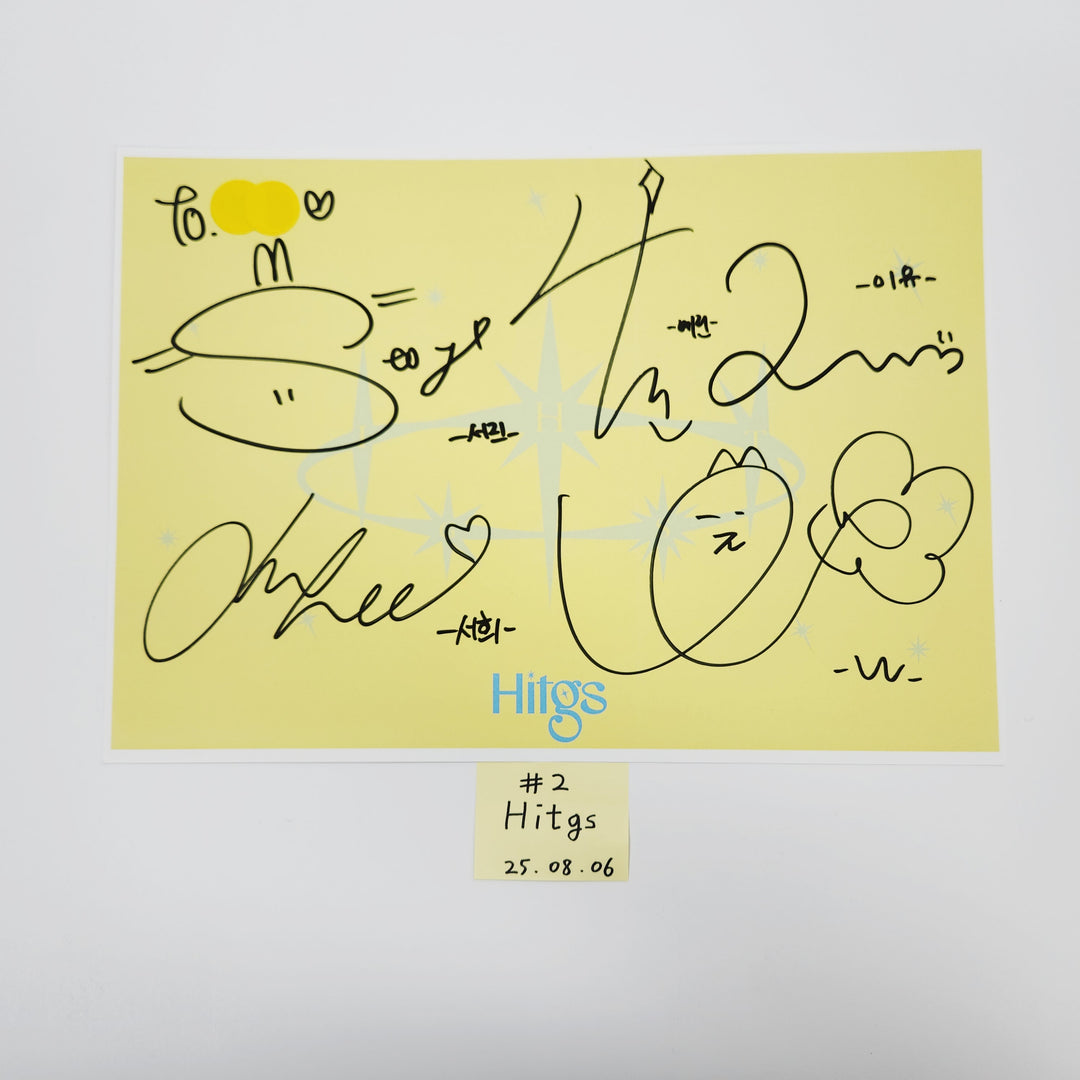 HITGS "Things we love : H" - Hand Autographed(Signed) Paper [25.8.6]