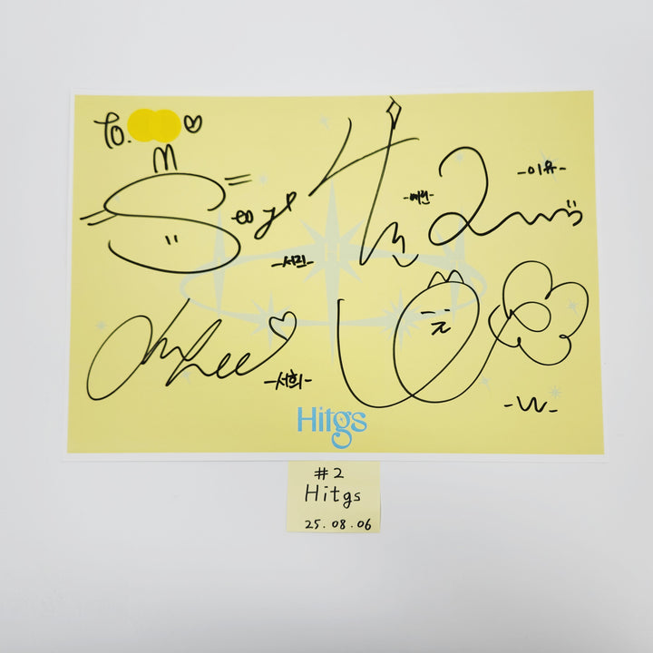 HITGS "Things we love : H" - Hand Autographed(Signed) Paper [25.8.6]