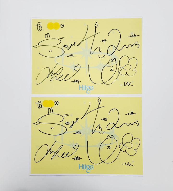 HITGS "Things we love : H" - Hand Autographed(Signed) Paper [25.8.6]