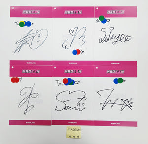 MADEIN "MADEIN FOREVER" - Hand Autographed(Signed) Paper set (6ea) [25.8.6]