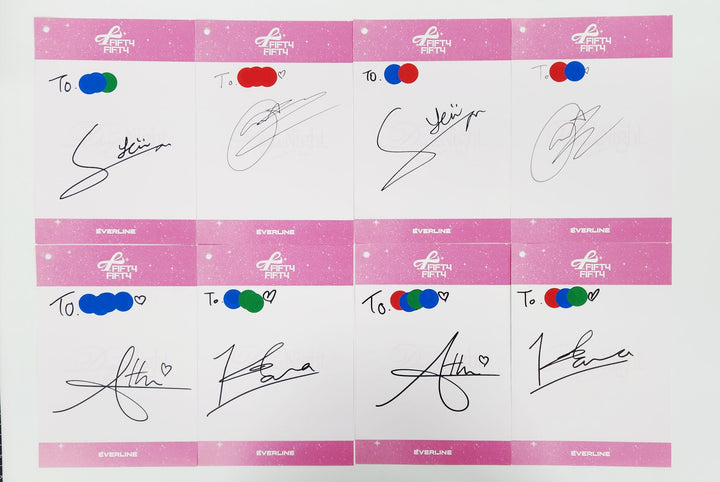 FIFTYFIFTY "Day & Night" - Hand Autographed(Signed) Paper Set(4ea) [25.8.6]