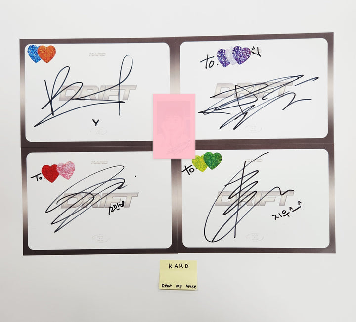 KARD  - Hand Autograhped(Signed) J.seph Polaroid & Hand Autograhped(Signed) Paper set(4ea) [25.8.6]