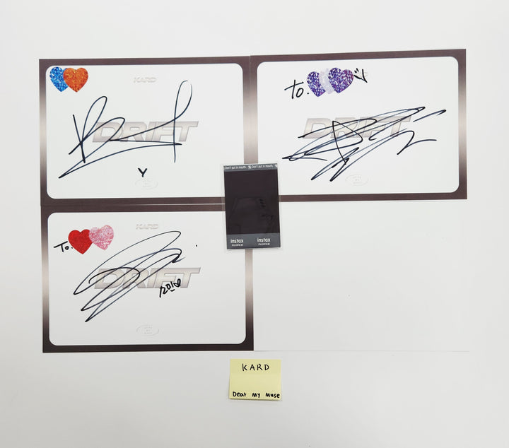 KARD  - Hand Autograhped(Signed) J.seph Polaroid & Hand Autograhped(Signed) Paper set(4ea) [25.8.6]