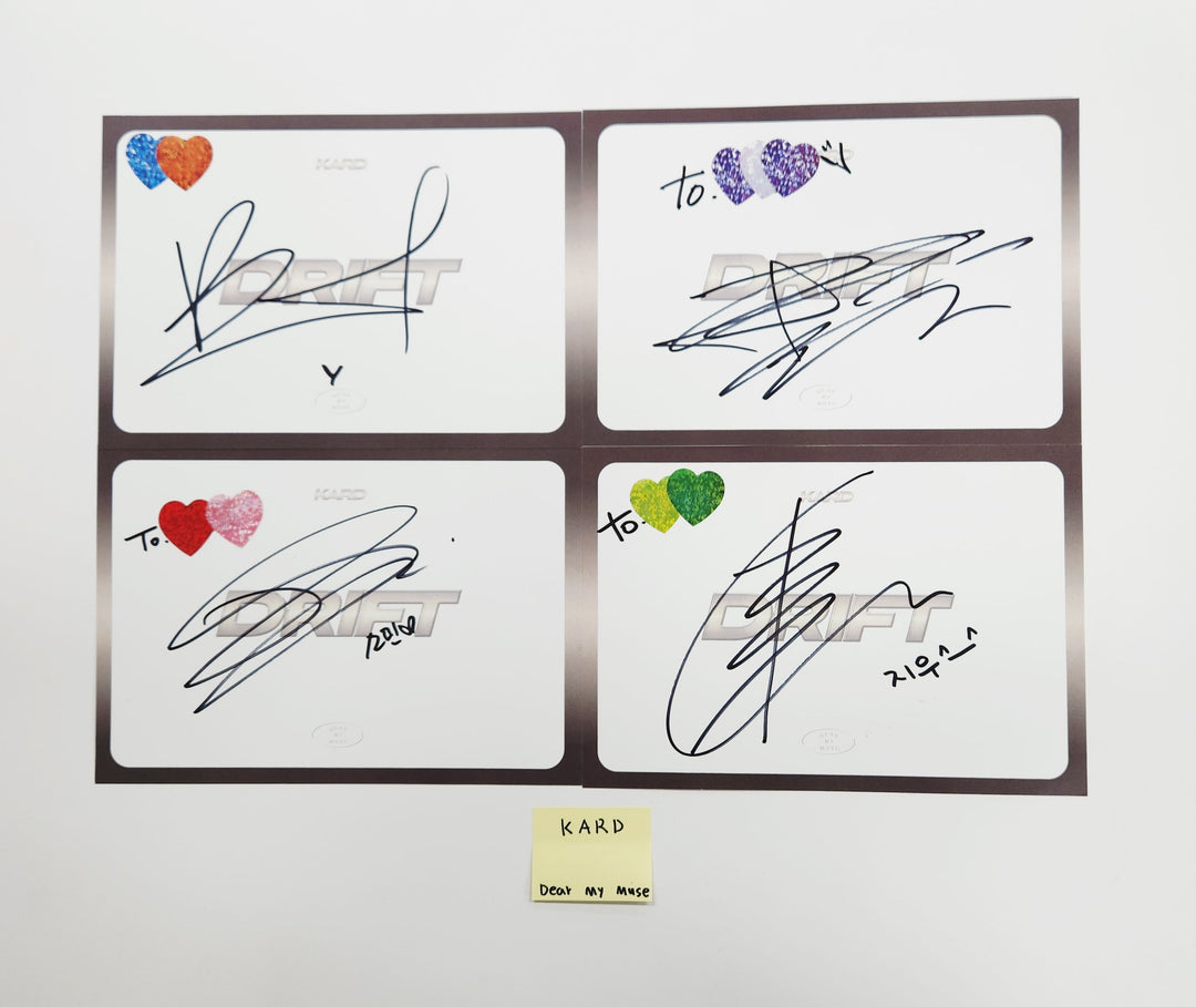 KARD  - Hand Autograhped(Signed) J.seph Polaroid & Hand Autograhped(Signed) Paper set(4ea) [25.8.6]