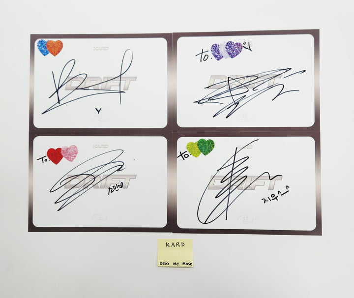 KARD  - Hand Autograhped(Signed) J.seph Polaroid & Hand Autograhped(Signed) Paper set(4ea) [25.8.6]