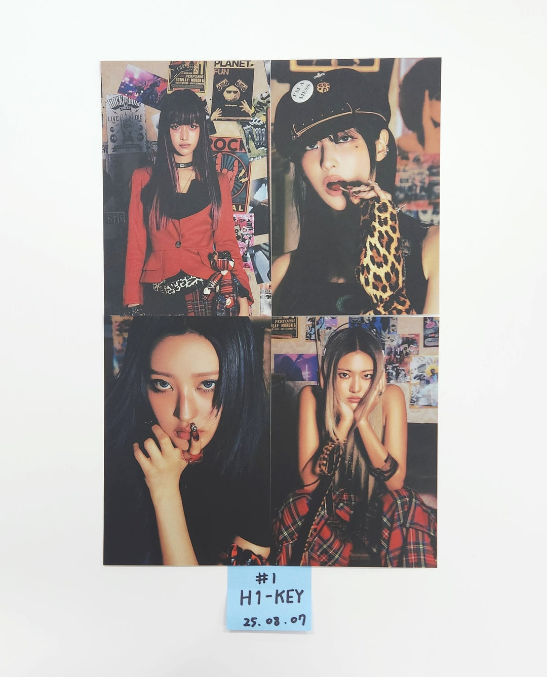 H1-KEY "LOVE or HATE" - Hand Autographed(Signed) Postcards Set (4EA) [25.8.7]