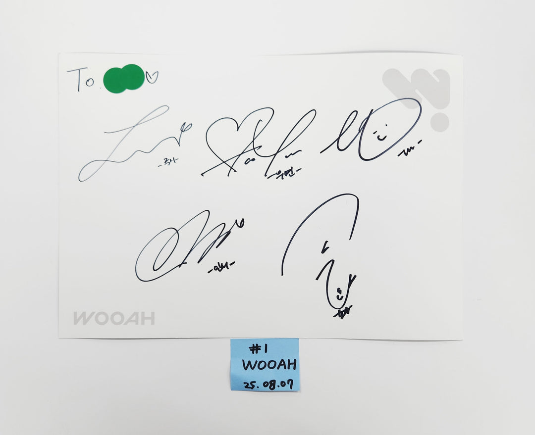 Wooah "Unframed" - Hand Autographed(Signed) Paper [25.8.7]