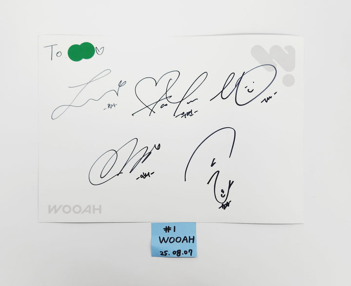 Wooah "Unframed" - Hand Autographed(Signed) Paper [25.8.7]