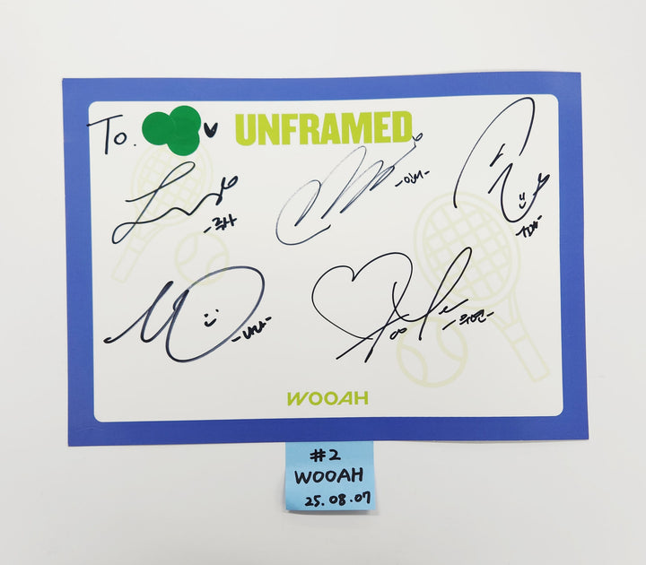 Wooah "Unframed" - Hand Autographed(Signed) Paper [25.8.7]