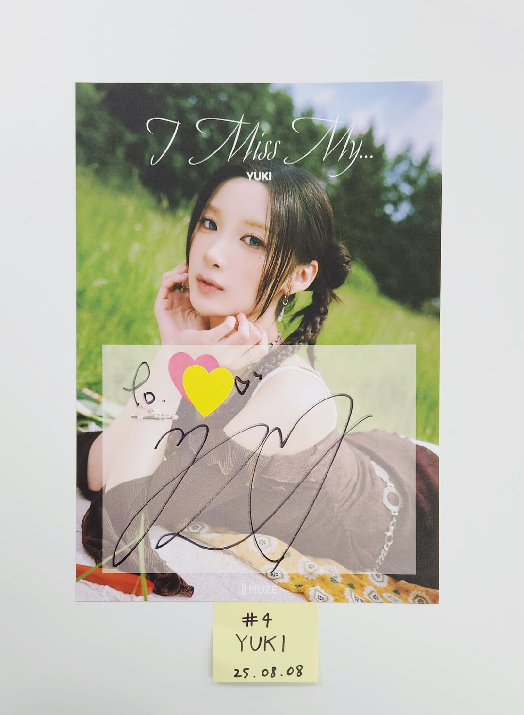 PURPLE KISS "I Miss My..." - JJ Muze Hand Autographed(Signed) Paper [25.8.8]