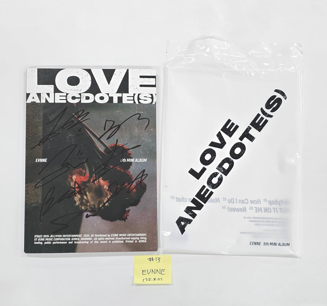 CLOSE YOUR EYES "Snowy Summer", EPEX "소화(韶華)", EVNNE "LOVE ANECDOTE(S)" - Hand Autographed(Signed) Promo Album [25.8.11]
