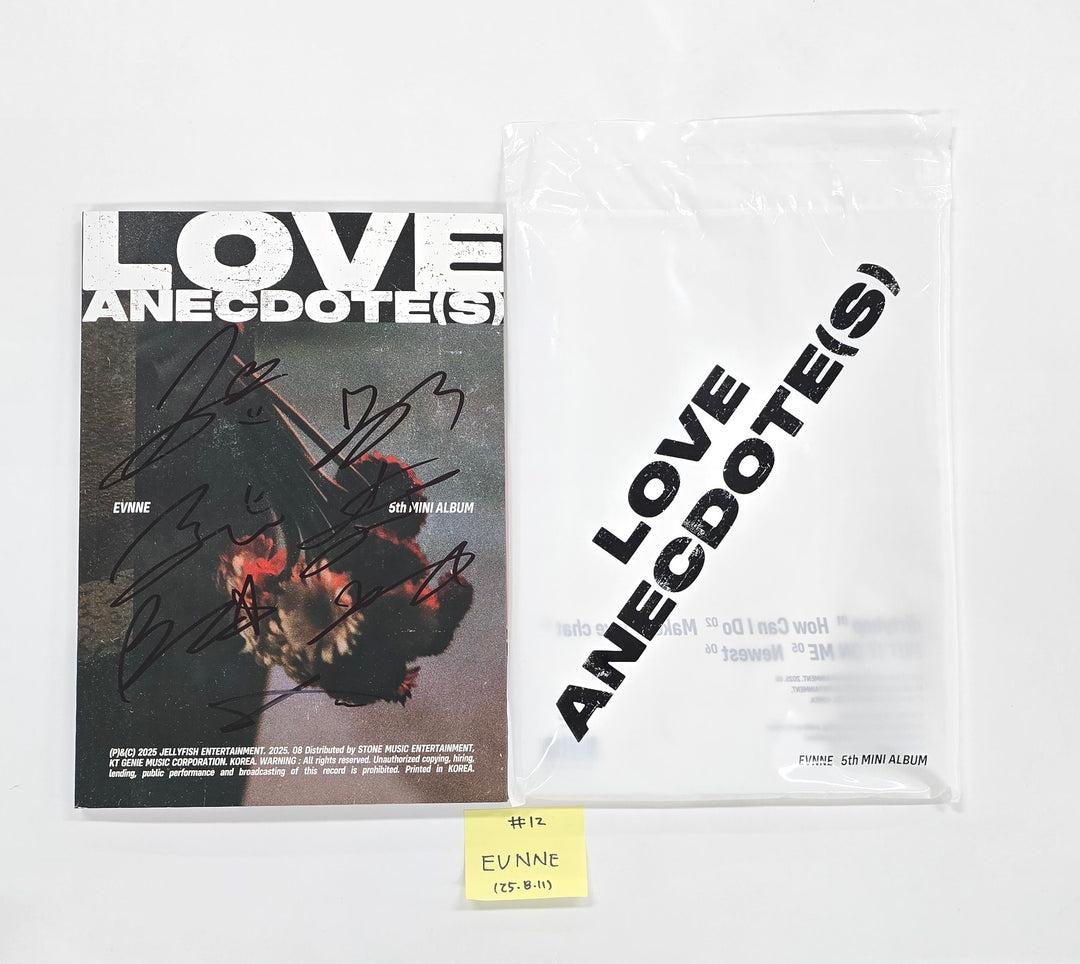 CLOSE YOUR EYES "Snowy Summer", EPEX "소화(韶華)", EVNNE "LOVE ANECDOTE(S)" - Hand Autographed(Signed) Promo Album [25.8.11]