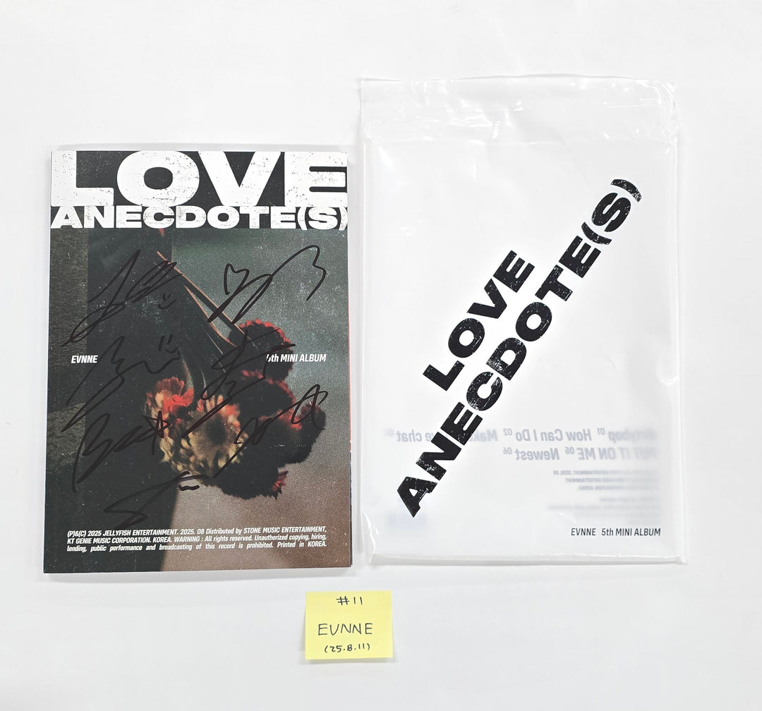 CLOSE YOUR EYES "Snowy Summer", EPEX "소화(韶華)", EVNNE "LOVE ANECDOTE(S)" - Hand Autographed(Signed) Promo Album [25.8.11]