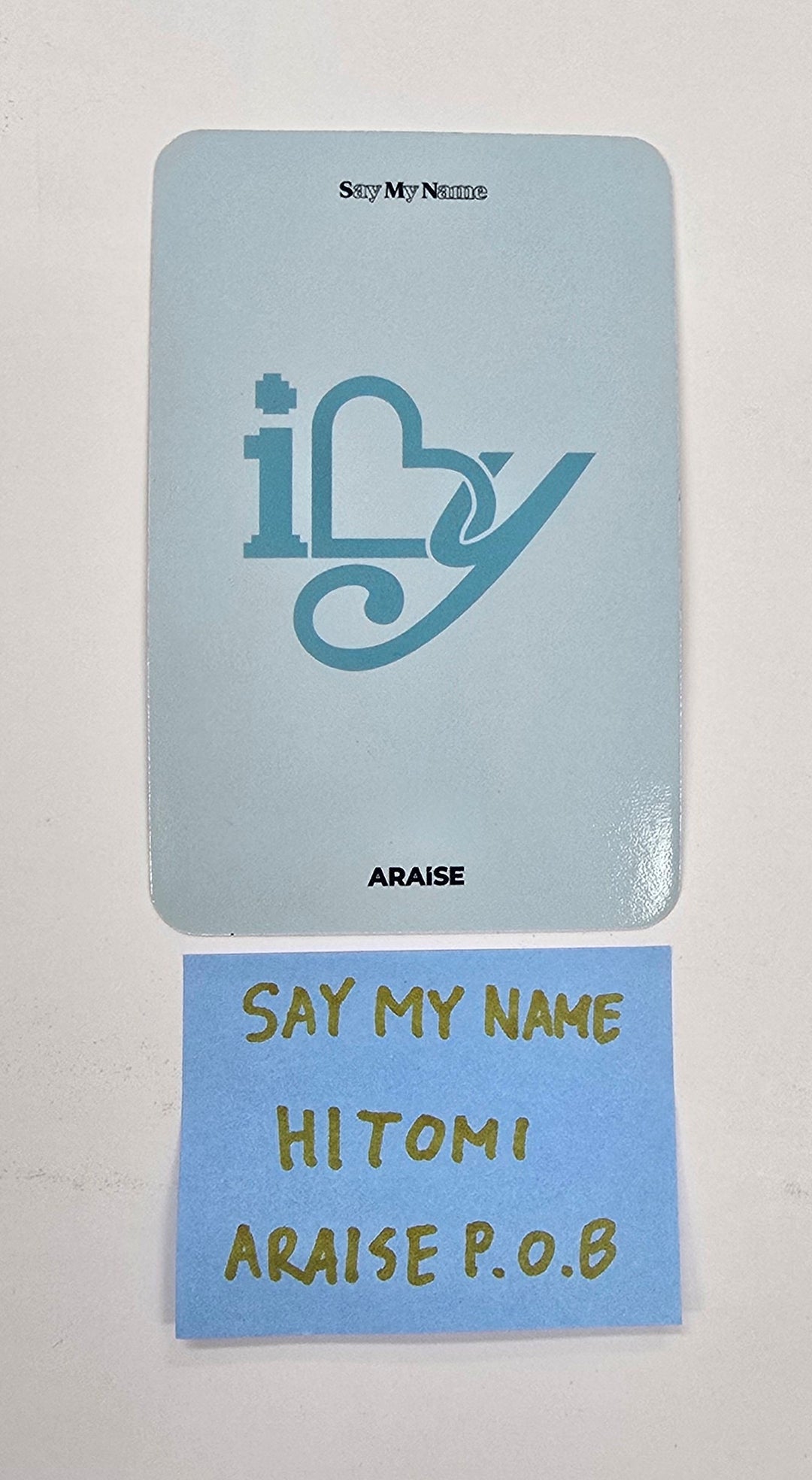 HITOMI (of SAY MY NAME) "ILY" - ARAISE Pre-Order Benefit Event Photocard [25.8.12]