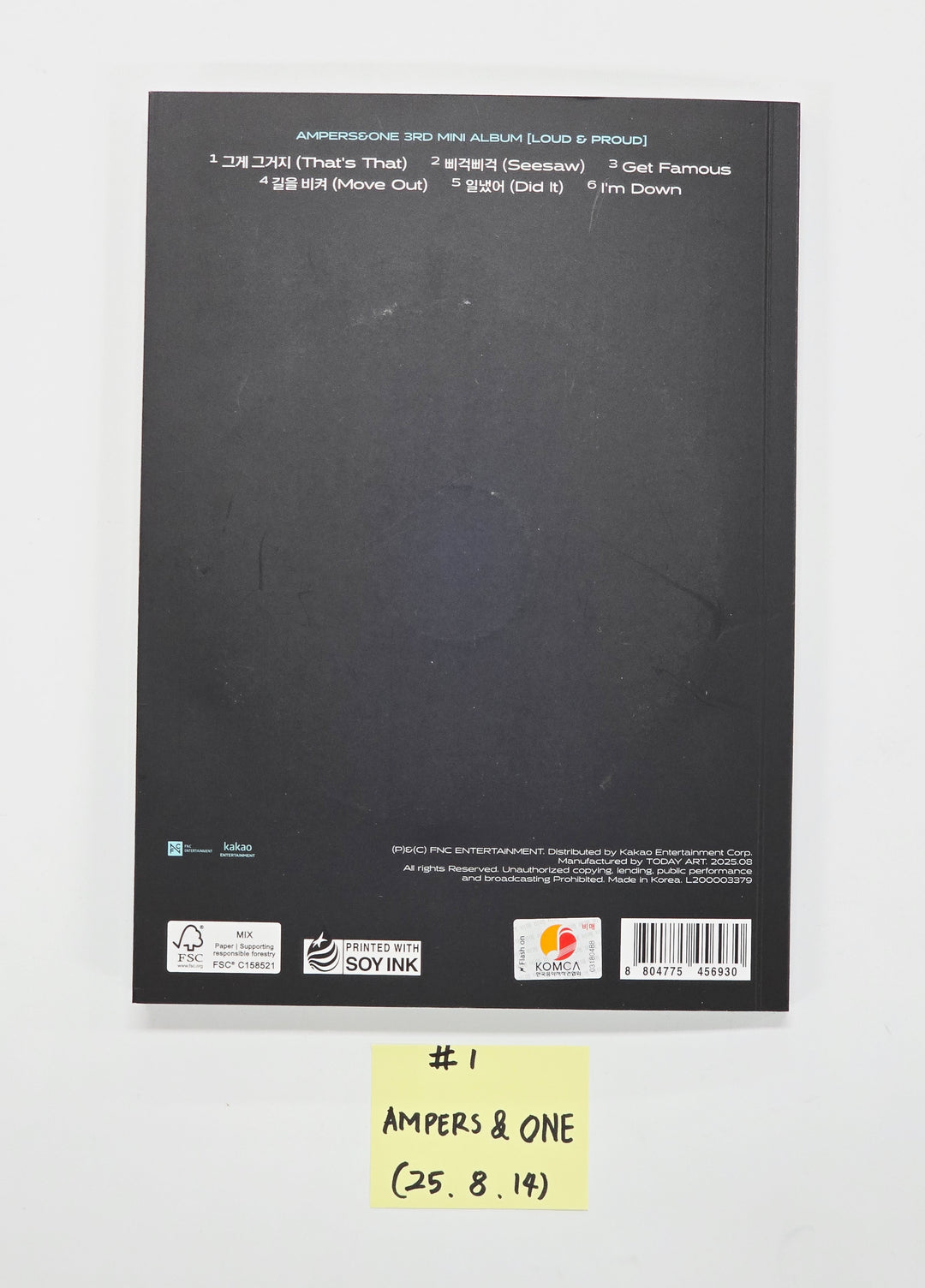 AMPERS&ONE "LOUD & PROUD" - Hand Autographed(Signed) Promo Album [25.8.14]
