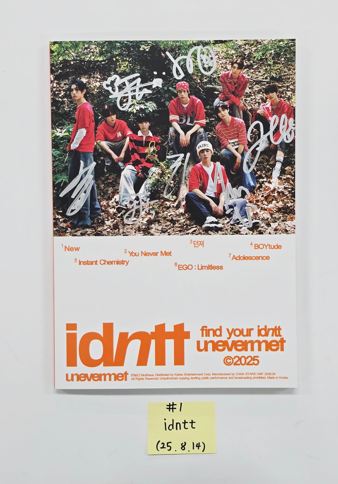 IDNTT "unevermet" - Hand Autographed(Signed) Promo Album [25.8.14]