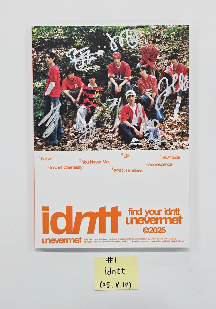 IDNTT "unevermet" - Hand Autographed(Signed) Promo Album [25.8.14]