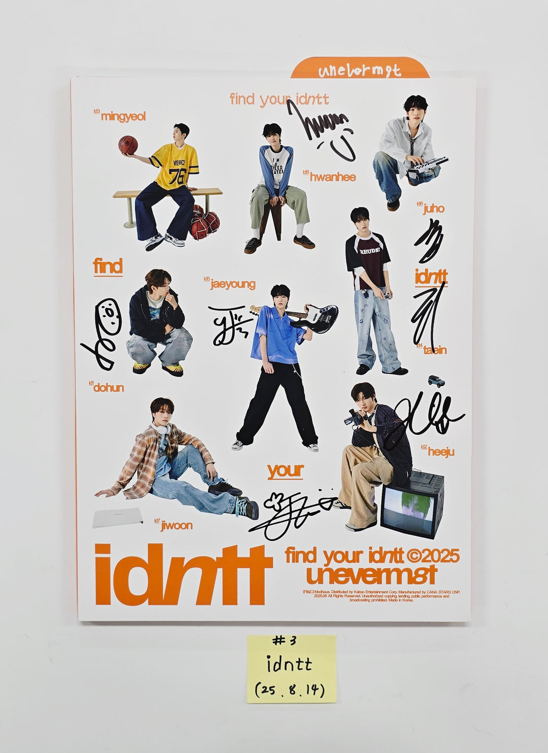 IDNTT "unevermet" - Hand Autographed(Signed) Promo Album [25.8.14]