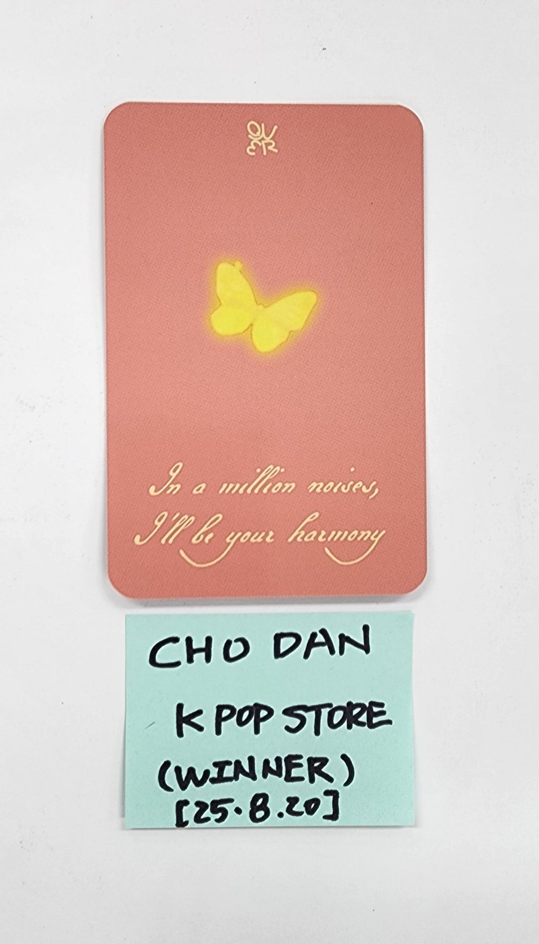 CHODAN (Of QWER) "IN A MILLION NOISES, I'LL BE YOUR HARMONY" - K-POP STORE Fansign Event Winner Photocard [25.8.20]