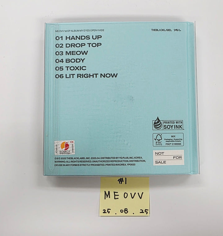 MEOVV "MY EYES OPEN VVIDE", YOUNG POSSE "Growing Pain pt.1 : FREE", JOY "From JOY, with Love", AtHeart "Plot Twist",H1-KEY "Lovestruck" - Hand Autograhped(Signed) Promo Album [25.8.25]