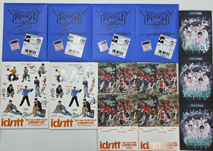 KEY "HUNTER", AMPERS&amp;ONE "LOUD &amp; PROUD", idntt "unevermet" - Hand Autograhped(Signed) Promo Album [25.8.25]