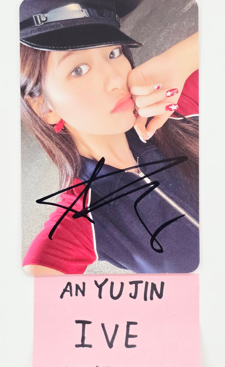 YUJIN (Of IVE) "THE 4th EP : IVE SECRET" - Hand Autographed(Signed)  Photocard [25.9.5]