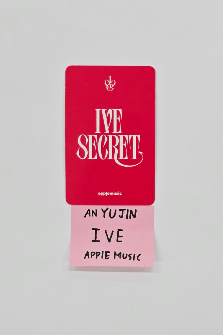 YUJIN (Of IVE) "THE 4th EP : IVE SECRET" - Hand Autographed(Signed)  Photocard [25.9.5]