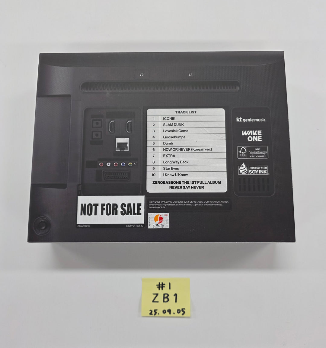 ZEROBASEONE 1st FULL ALBUM "NEVER SAY NEVER" - Hand Autograhped(Signed) Promo Album [25.9.5]