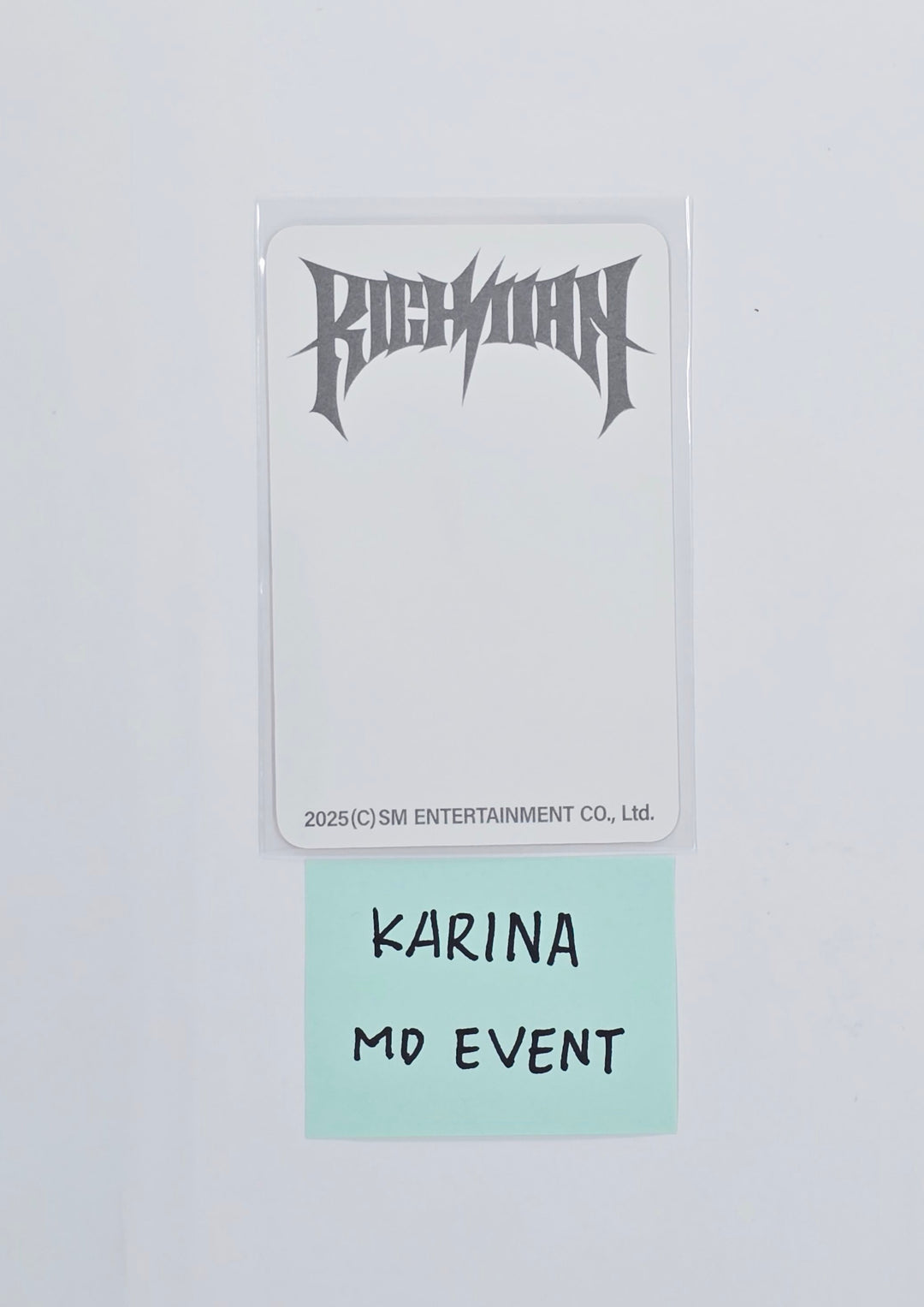 KARINA (of AESPA) - WEEK #RichMan POP-UP STORE MD Event Photocard [25.9.8]