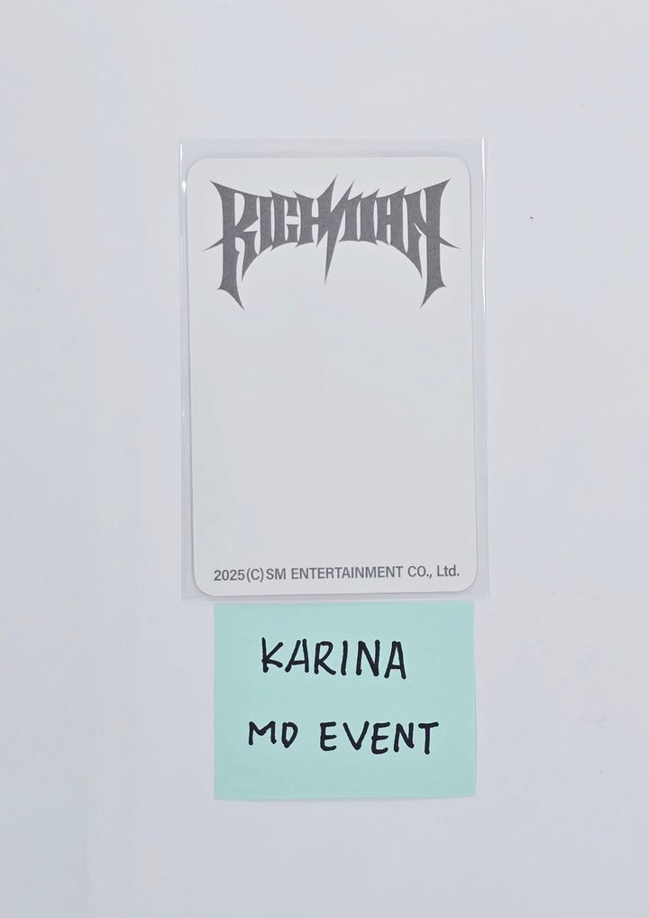 KARINA (of AESPA) - WEEK #RichMan POP-UP STORE MD Event Photocard [25.9.8]