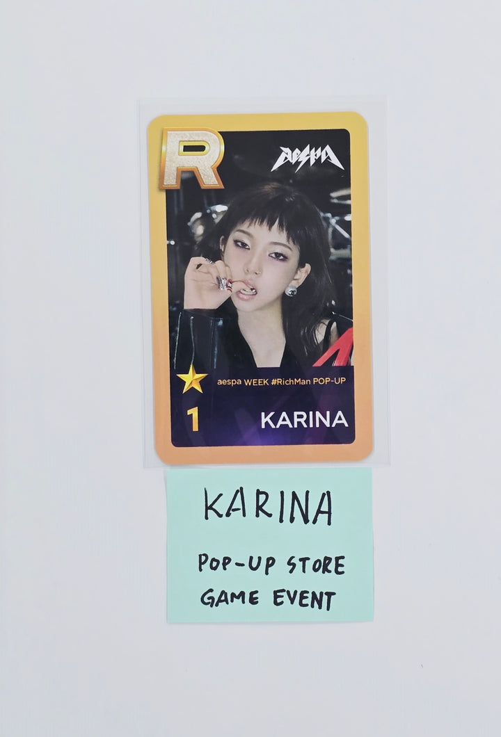 KARINA (of AESPA) - WEEK #RichMan POP-UP STORE Game Event Photocard [25.9.8]