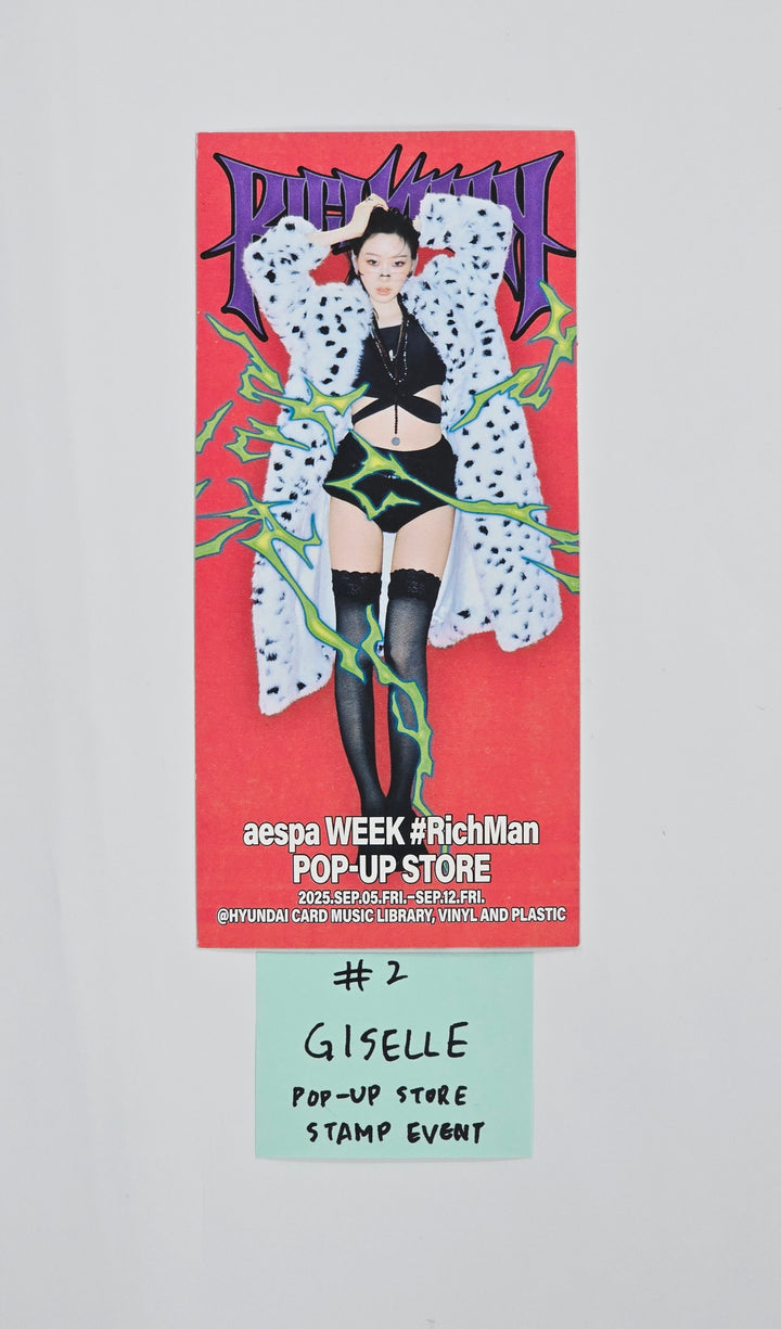 GISELLE (of AESPA) - WEEK #RichMan POP-UP STORE Stamp Event Ticket (Restocked9/8) [25.9.5]