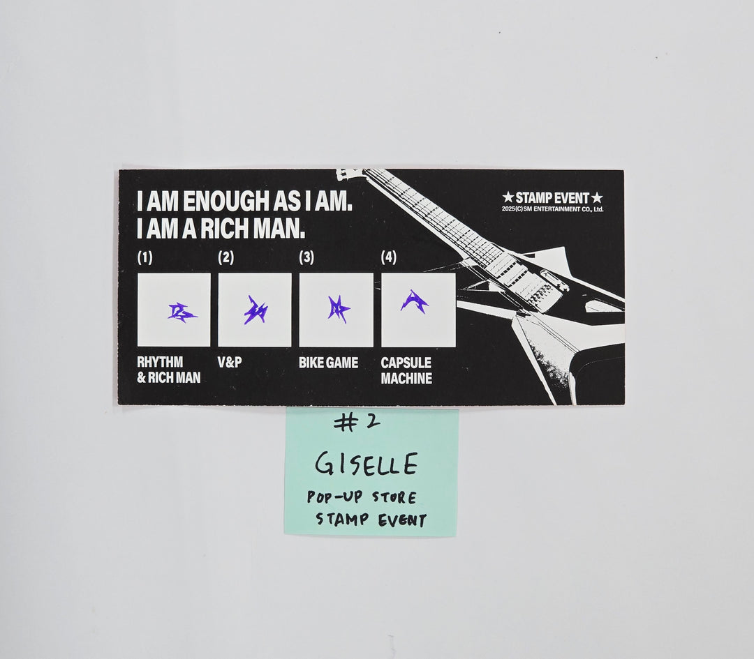 GISELLE (of AESPA) - WEEK #RichMan POP-UP STORE Stamp Event Ticket (Restocked9/8) [25.9.5]